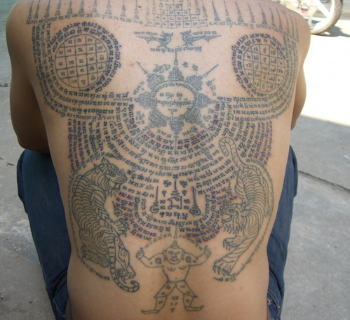 Sak Yant tattoos involve the use of magic Yantras, scripts, geometric 