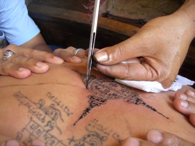 Sak Yant is the traditional Buddhist name for the Thai art of tattooing 