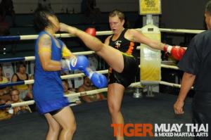 Maria (Sweden) fights Muay thai Phuket, Thailand